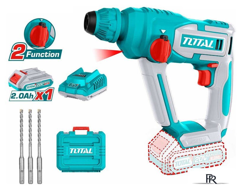 Перфоратор Total TRHLI201681 (с 1-им АКБ, кейс) - Изображение №1 — Интернет-магазин ПроЗаказ