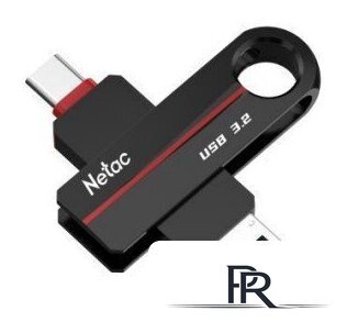 USB Flash Netac US18 USB 3.2+TypeC 128GB NT03US18C-128G-32BK - Изображение №1 — Интернет-магазин ПроЗаказ
