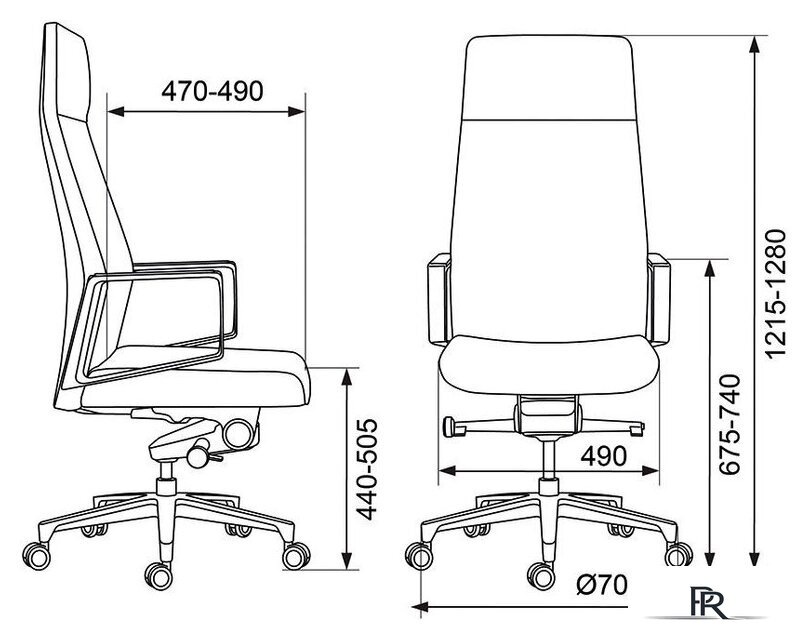Офисное кресло Бюрократ _JONS (серый) - Изображение №5 — Интернет-магазин ПроЗаказ