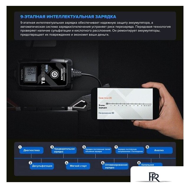 Зарядное устройство Topdon TB6000Pro - Изображение №5 — Интернет-магазин ПроЗаказ