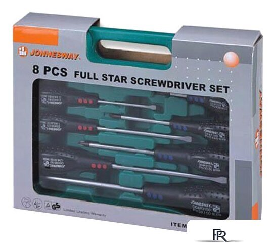 Набор отверток Jonnesway D04PP08S 8 предметов - Изображение №1 — Интернет-магазин ПроЗаказ