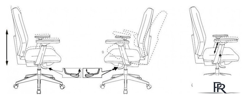 Офисное кресло Бюрократ Dali (черный) - Изображение №6 — Интернет-магазин ПроЗаказ