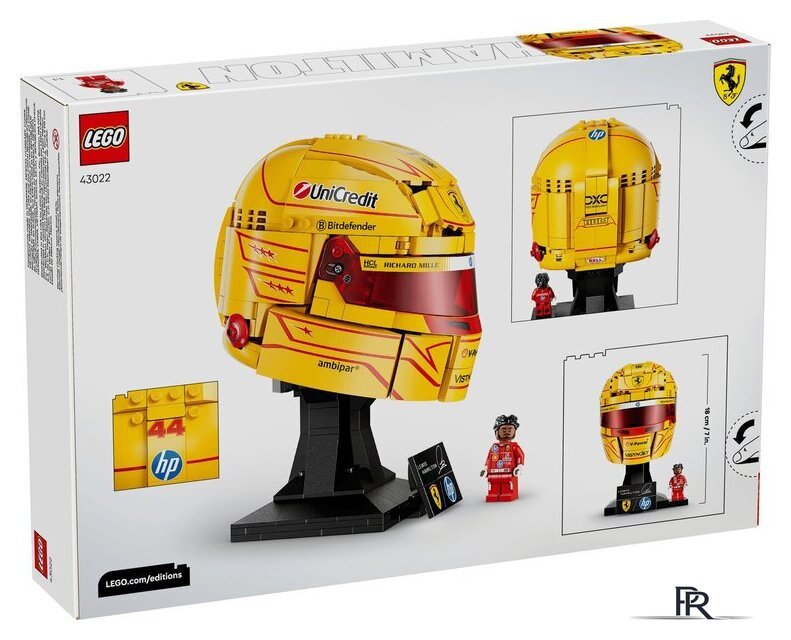 Конструктор LEGO Editions 43022 Шлем Льюиса Хэмилтона команды Scuderia Ferrari HP - Изображение №12 — Интернет-магазин ПроЗаказ