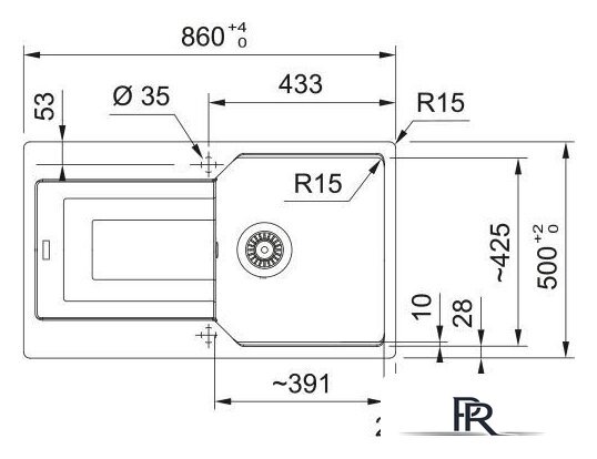 Кухонная мойка Franke Urban UBG 611-78 XL 114.0741.210 (оникс) - Изображение №2 — Интернет-магазин ПроЗаказ