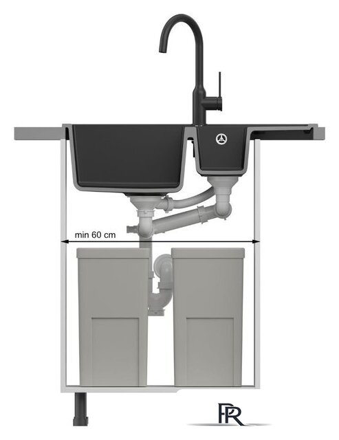 Кухонная мойка Quadron HB8224U8-BS_P2O - Изображение №4 — Интернет-магазин ПроЗаказ