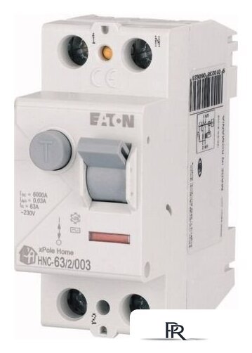Устройство защитного отключения Eaton HNC-63/2/003 2P 63A 6kA 30mA АC 2M 194692 - Изображение №1 — Интернет-магазин ПроЗаказ