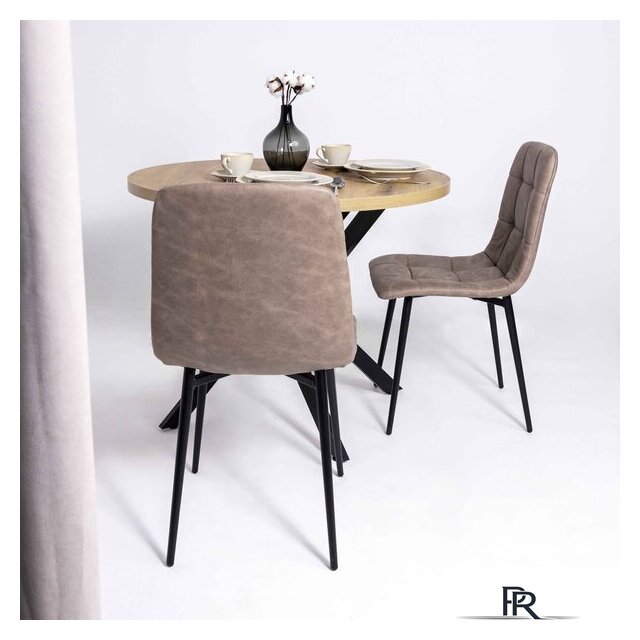 Стул Алвест AV 406-N (песочная замша Kiprus 03/черный) - Изображение №3 — Интернет-магазин ПроЗаказ