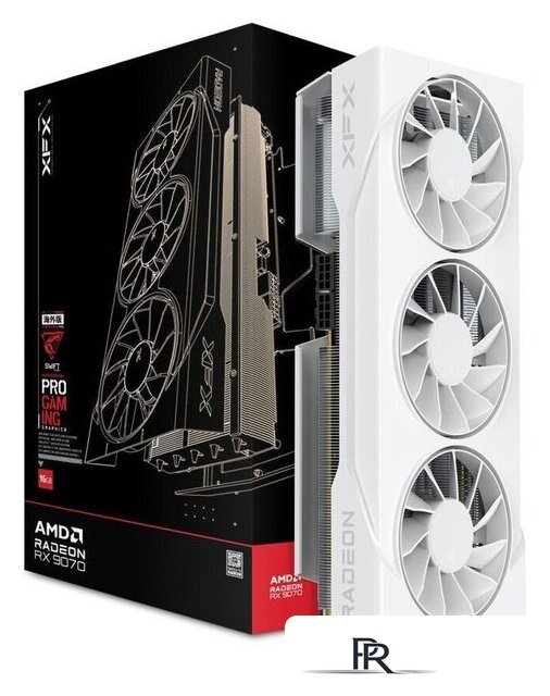 Видеокарта XFX Swift AMD Radeon RX 9070 OC White Triple 90mm Fan Gaming Edition RX-97SWFT3W7 - Изображение №7 — Интернет-магазин ПроЗаказ