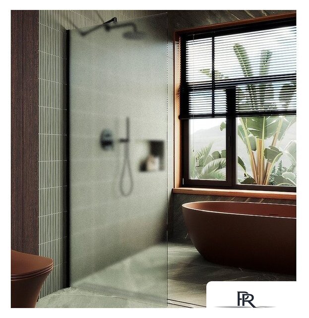 Душевая стенка MaybahGlass 119x195 MGD-688-6ш (сатин стекло/черный) - Изображение №2 — Интернет-магазин ПроЗаказ