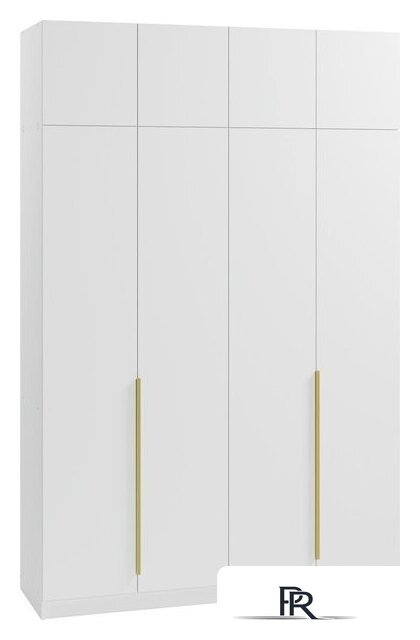 Шкаф распашной Soma Lord Gold 4-х створчатый 160x240 (белый) - Изображение №1 — Интернет-магазин ПроЗаказ
