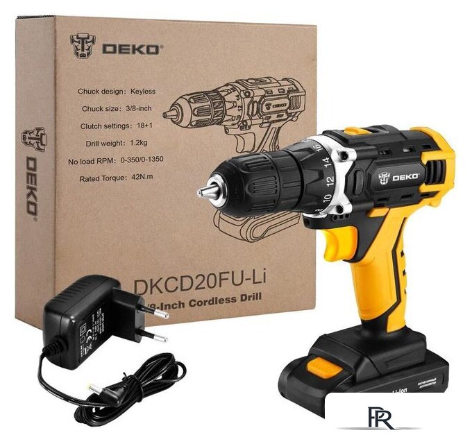 Дрель-шуруповерт Deko DKCD20FU-Li 063-4102 (с 1-им АКБ) - Изображение №2 — Интернет-магазин ПроЗаказ