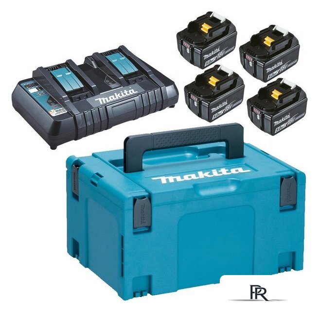 Аккумулятор с зарядным устройством Makita 197626-8 (18В/4x5 Ah + 18В + кейс) - Изображение №1 — Интернет-магазин ПроЗаказ