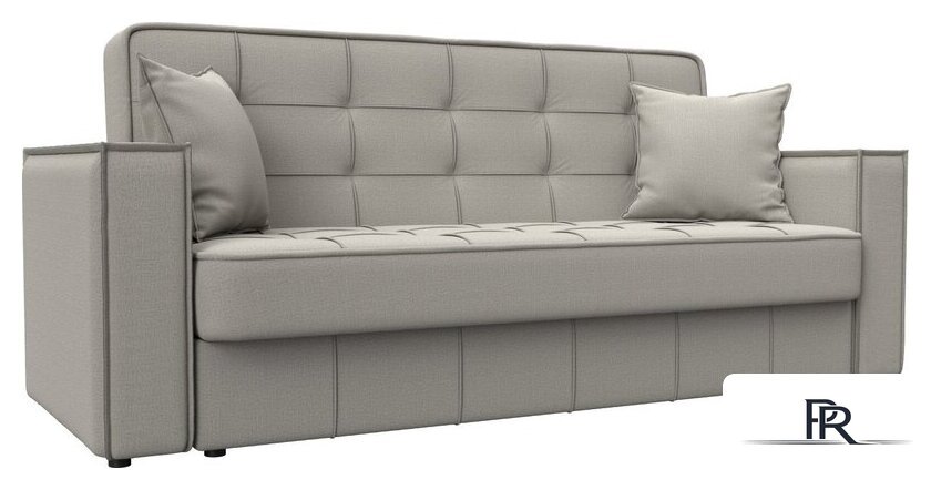 Диван Лига диванов Лига-068 книжка 129830 (рогожка амур 02 бежевый) - Изображение №1 — Интернет-магазин ПроЗаказ