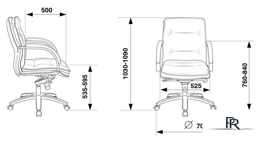 Офисное кресло Бюрократ T-9927SL-LOW (черный) - Изображение №10 — Интернет-магазин ПроЗаказ