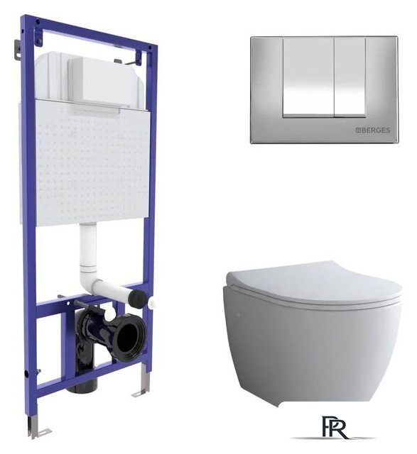 Унитаз подвесной Berges Wasserhaus Okus + Toma Slim SO + Novum525 + S3 043267 - Изображение №1 — Интернет-магазин ПроЗаказ