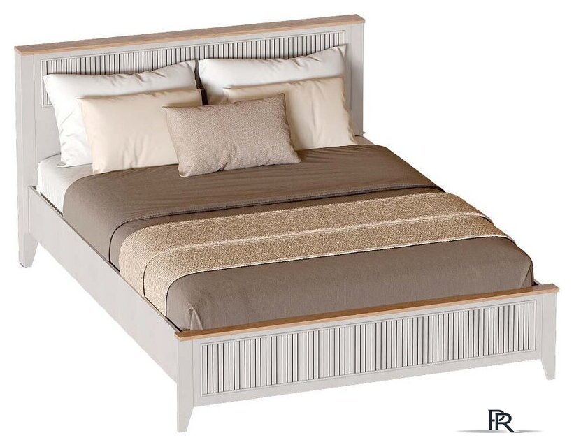 Кровать Мебельград Валенсия 160x200 (персидский жемчуг/дуб натуральный светлый) - Изображение №1 — Интернет-магазин ПроЗаказ