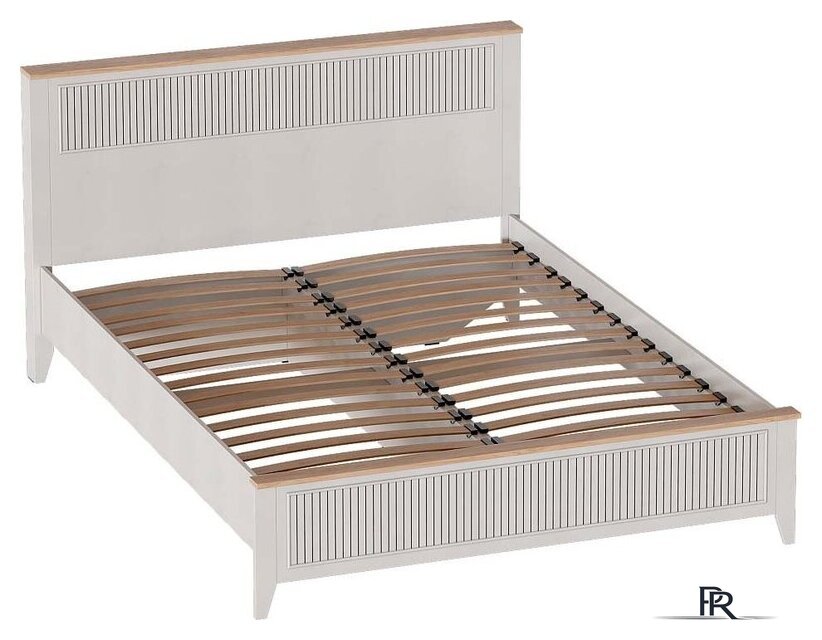 Кровать Мебельград Валенсия 160x200 (персидский жемчуг/дуб натуральный светлый) - Изображение №2 — Интернет-магазин ПроЗаказ