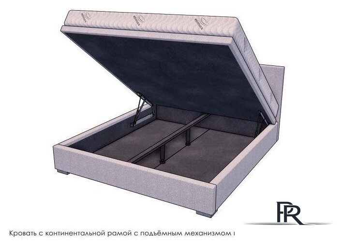 Кровать Elmax Неаполь 180x200 с ПМ Газ-лифт Континентальная рама (Glory 19) - Изображение №3 — Интернет-магазин ПроЗаказ