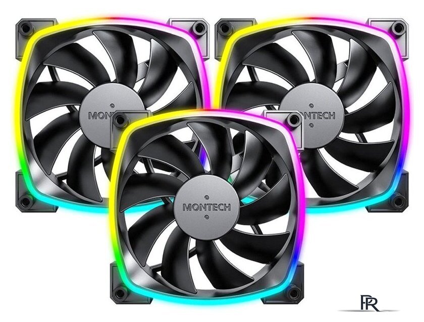 Комплект вентиляторов для корпуса Montech AX120 PWM 3 IN 1 (черный) - Изображение №1 — Интернет-магазин ПроЗаказ