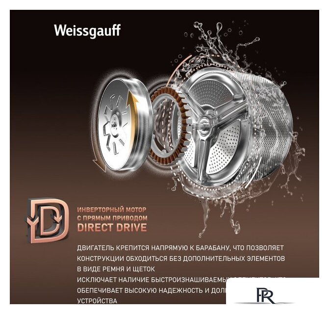 Стиральная машина Weissgauff WM 59411 Direct Drive Inverter Steam - Изображение №5 — Интернет-магазин ПроЗаказ