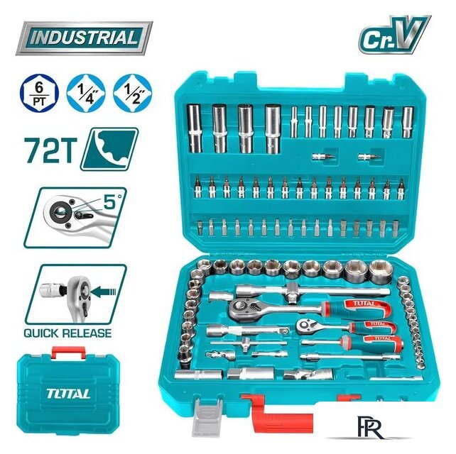 Универсальный набор инструментов Total THT421942 (94 предмета) - Изображение №1 — Интернет-магазин ПроЗаказ