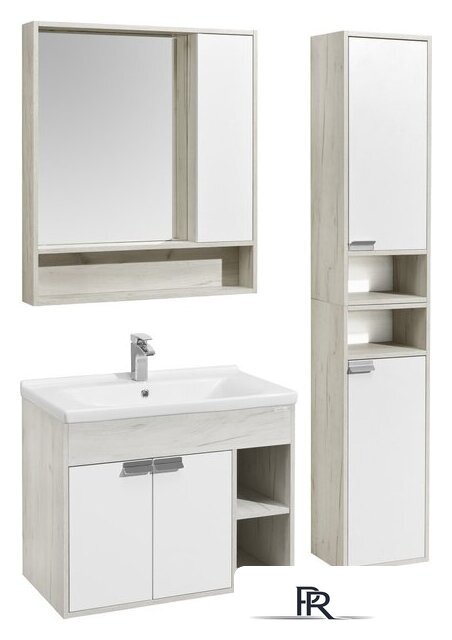  Акватон Тумба под умывальник Флай 80 1A237401FAX10 (дуб белый/дуб крафт) - Изображение №5 — Интернет-магазин ПроЗаказ