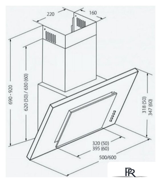 Кухонная вытяжка Akpo Optima Eco 50 WK-4 (черный) - Изображение №3 — Интернет-магазин ПроЗаказ