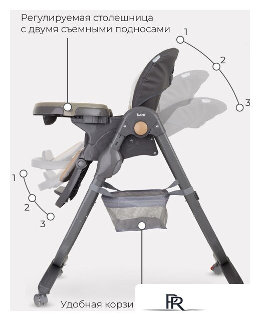 Высокий стульчик Rant Cafe RH300 (серый/бежевый) - Изображение №11 — Интернет-магазин ПроЗаказ