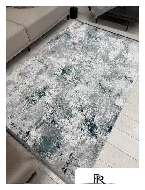 Ковер для жилой комнаты Radjab Carpet Амаль Прямоугольник 0901A 13578 (2x2.9, Grey/D.Green) - Изображение №2 — Интернет-магазин ПроЗаказ