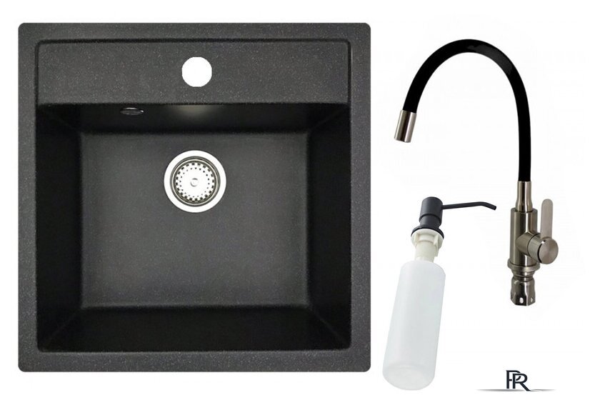 Кухонная мойка БелЭворс Rio + смеситель W74004-2 + дозатор L405F (черный) - Изображение №1 — Интернет-магазин ПроЗаказ