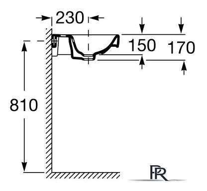 Умывальник Roca Debba 55x44 [32799500Y] - Изображение №8 — Интернет-магазин ПроЗаказ