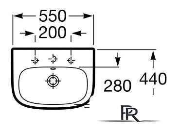 Умывальник Roca Debba 55x44 [32799500Y] - Изображение №6 — Интернет-магазин ПроЗаказ