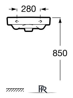 Умывальник Roca Debba 55x44 [32799500Y] - Изображение №7 — Интернет-магазин ПроЗаказ
