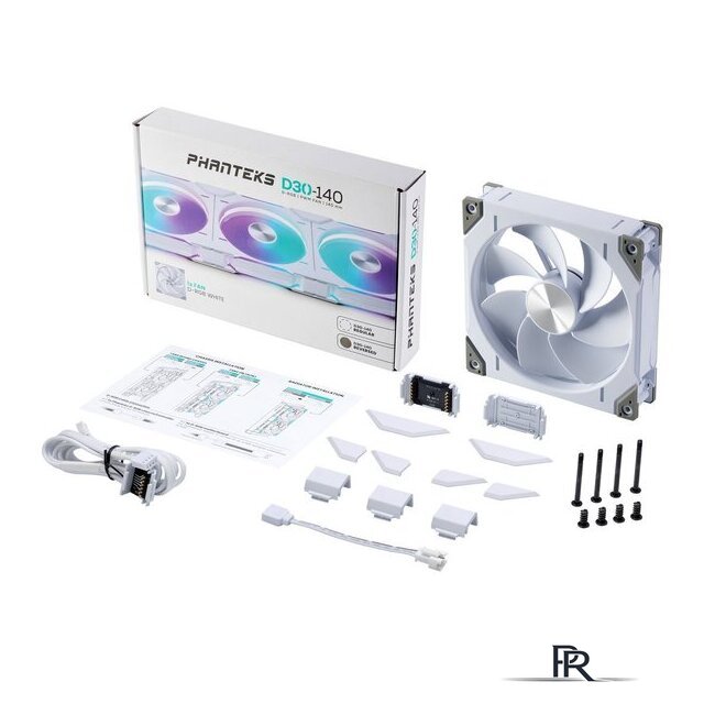 Вентилятор для корпуса Phanteks D30-140 D-RGB Reversed White PH-F140D30R_DRGB_PWM_WT01 - Изображение №6 — Интернет-магазин ПроЗаказ