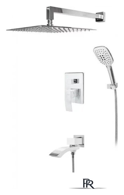 Душевая система  Hansberge H6077 (белый хром) - Изображение №1 — Интернет-магазин ПроЗаказ