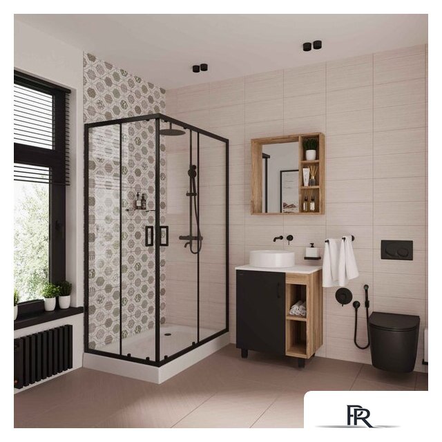 Душевой уголок Niagara NG-6881-08 100x80 (черный) - Изображение №2 — Интернет-магазин ПроЗаказ