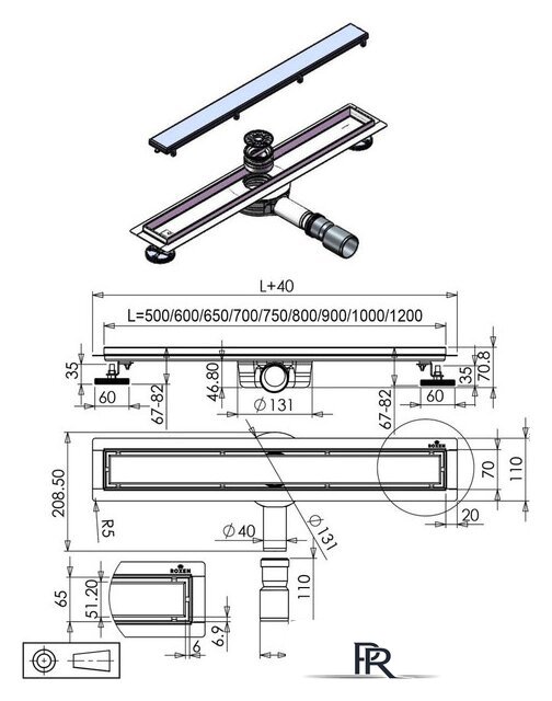 Трап/канал Roxen Supra GunMetal 91050-60GM - Изображение №6 — Интернет-магазин ПроЗаказ
