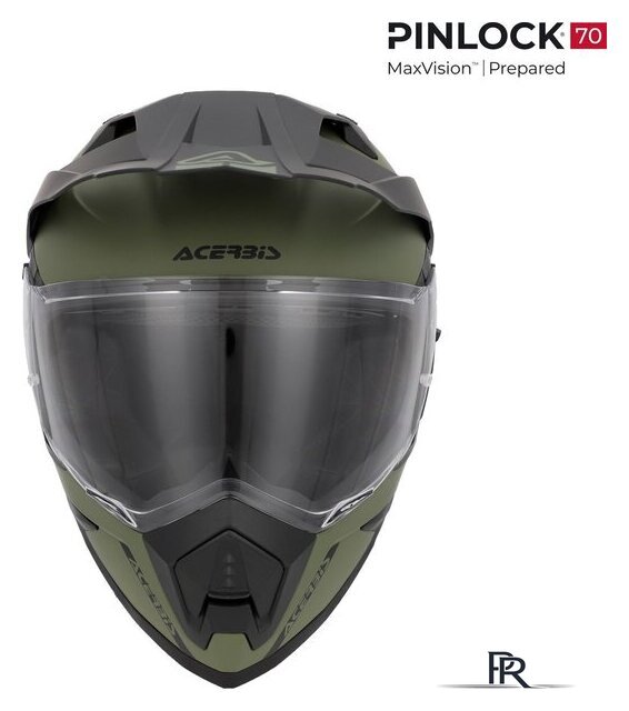 Мотошлем Acerbis Assault 0026643.582.064 (M, армейский зеленый) - Изображение №4 — Интернет-магазин ПроЗаказ