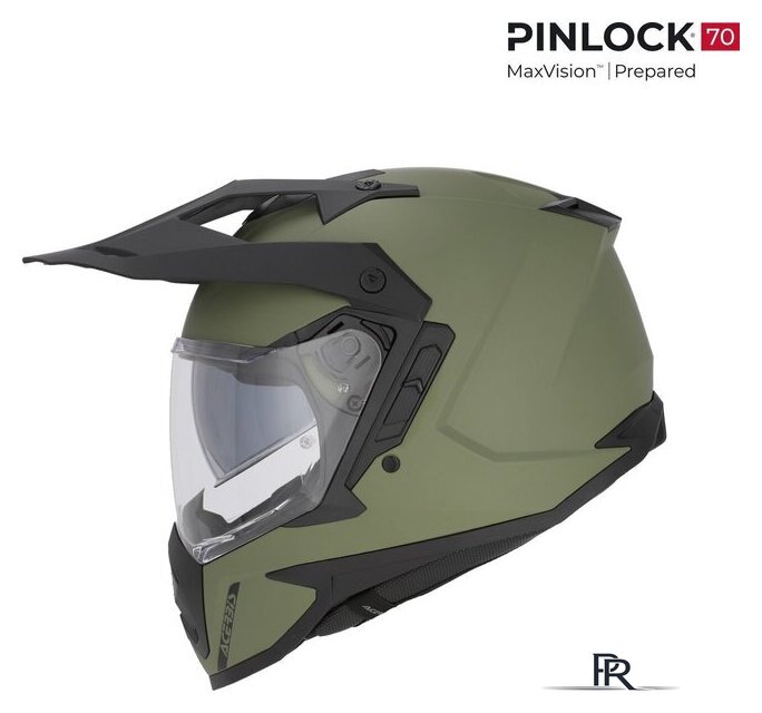 Мотошлем Acerbis Assault 0026643.582.064 (M, армейский зеленый) - Изображение №3 — Интернет-магазин ПроЗаказ