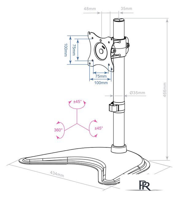 Подставка для монитора Arm Media LCD-T51 - Изображение №2 — Интернет-магазин ПроЗаказ
