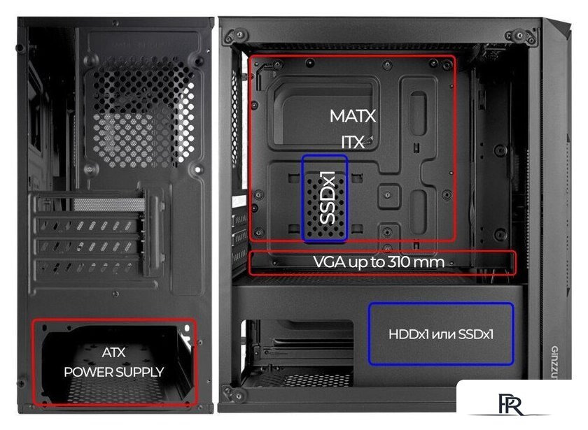 Корпус Ginzzu CL580 - Изображение №9 — Интернет-магазин ПроЗаказ