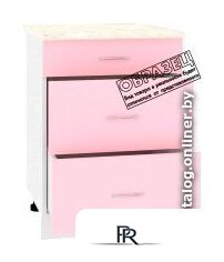 Шкаф напольный Кортекс-мебель Корнелия Лира НШ60р3ш (дуб сонома/марсель) - Изображение №4 — Интернет-магазин ПроЗаказ