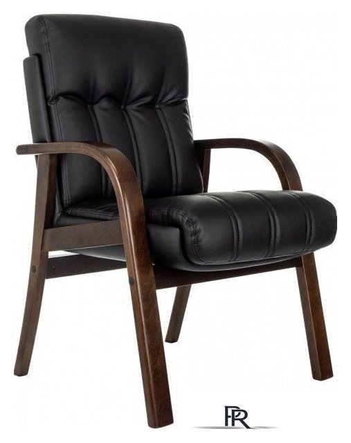 Офисный стул Бюрократ T-9932W-CF-Eco (черный, экокожа) - Изображение №1 — Интернет-магазин ПроЗаказ