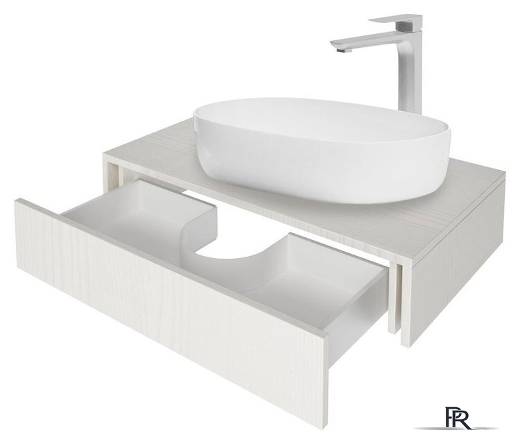  ЗОВ Тумба под умывальник Токио Премиум 100 TP100WWPTOC2 (белый) - Изображение №2 — Интернет-магазин ПроЗаказ