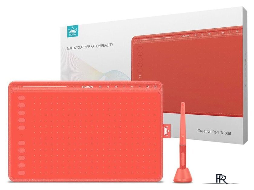 Графический планшет Huion HS611 (коралловый красный) - Изображение №7 — Интернет-магазин ПроЗаказ