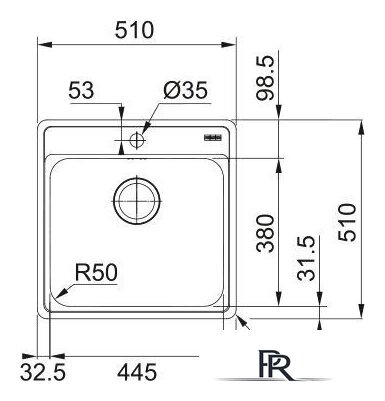 Кухонная мойка Franke BCX 610-51 TL 101.0689.942 (стальной) - Изображение №2 — Интернет-магазин ПроЗаказ