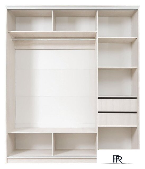 Шкаф распашной Рэйгрупп 176 YYX Elgon РГ-09.03 (ясень снежный/ хром) - Изображение №2 — Интернет-магазин ПроЗаказ