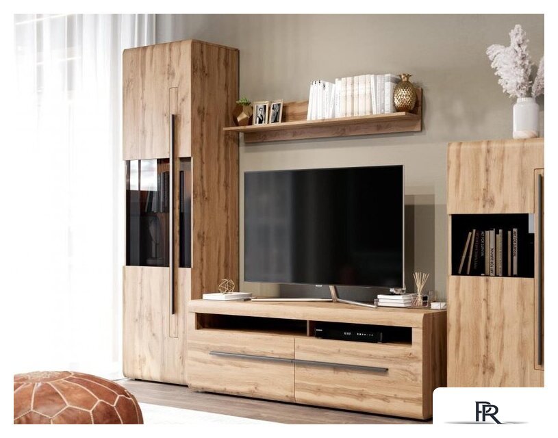 Шкаф-витрина Мебельград Ницца 1 дв (дуб вотан) - Изображение №3 — Интернет-магазин ПроЗаказ