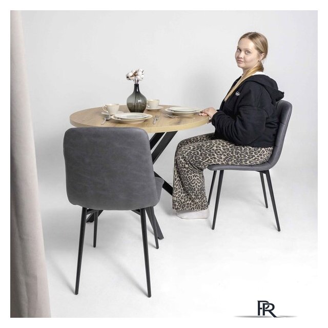 Стул Алвест AV 406-N (графитовая замша Kiprus 13/черный) - Изображение №2 — Интернет-магазин ПроЗаказ