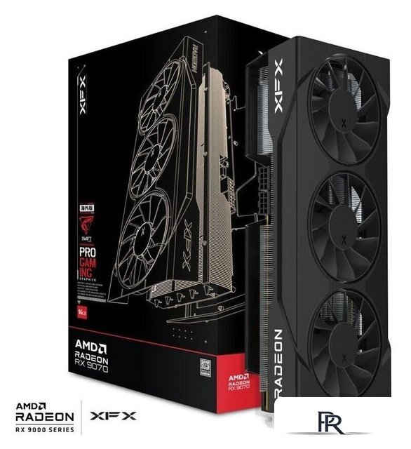 Видеокарта XFX Swift AMD Radeon RX 9070 OC Triple 90mm Fan Gaming Edition RX-97SWFT3B7 - Изображение №6 — Интернет-магазин ПроЗаказ